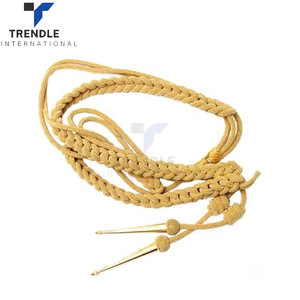 Cordones de uniforme ceremonial de moda con aiguillette, de algodón/nylon, dorados y plateados, de alta calidad, con puntas metálicas y Mylar - Product Image 4