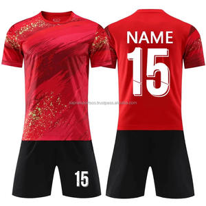 Conjuntos de Uniformes de Fútbol Personalizados con Serigrafía, Logotipo Personalizado, Ropa Deportiva de Alta Calidad 100% Poliéster con Cuello Redondo - Product Image 1