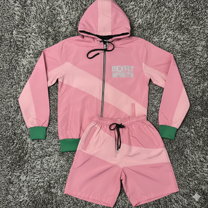 Conjunto Deportivo Corto Rexfit Personalizado para Hombre, Chaqueta Cortavientos Ligera de Nailon, Conjunto Deportivo Corto, Venta al Por Mayor - Product Image 6
