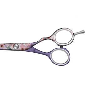 Professional Hair <b>Scissors</b> Stainless Steel Blade Sharp Tip Right Handed Plastic Handle <b>Floral</b> Design - Product Image 3