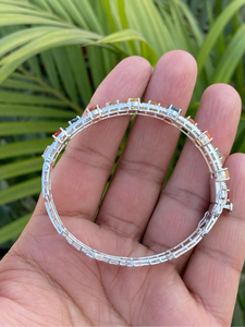 Bracelet manchette vintage en saphir multicolore naturel plaqué rhodium 10 carats, en argent sterling 925, fait main, bijoux fins, vente en gros - Product Image 6