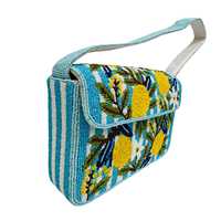 Sac à bandoulière perlé pour femme, motif géométrique, fait main, pochette de soirée pour voyage d'automne, sac à main créateur en toile, modèle unique