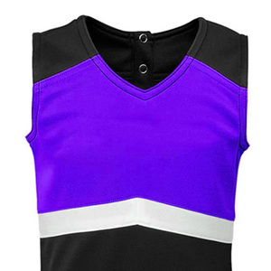 Ensembles d'uniformes de cheerleading personnalisés sublimés, hauts sans manches, tenues d'équipe sportive, fournisseur en gros - Product Image 2