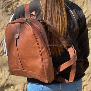 Mochila de cuero Crunch hecha a mano real Mochila hecha a mano Bolso unisex - Product Image 4