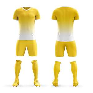 Conjunto de Uniforme de Fútbol Personalizado de Calidad, Transpirable, de Secado Rápido, en Poliéster, con Técnica de Sublimación, con Nombre del Equipo y Logotipo Personalizado - Product Image 3