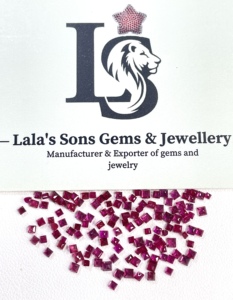 ทับทิมพม่าธรรมชาติคุณภาพดี ขนาด 2.0-2.5 มม. รูปทรงสี่เหลี่ยม น้ำหนัก 33.60 กะรัต ผ่านการอบความร้อน พลอยสีชมพูแดงสำหรับทำเครื่องประดับ - Product Image 5