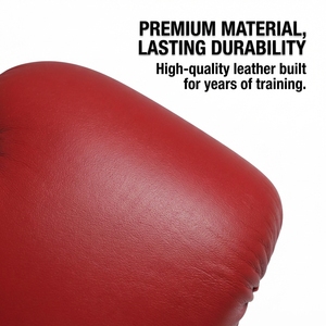 Gants de boxe en cuir en gros, gants de combat sportifs avec fermeture auto-agrippante au poignet, équipement de boxe, logo personnalisé - Product Image 6