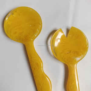 Serveur de salade en résine de conception moderne Ensemble de moutarde Outil de cuisine raisonnable Outils manuels de salade en résine Couverts au design moderne Ensembles de salade - Product Image 5