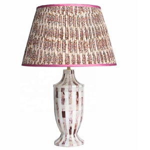 New Arrival Stripe Design <b>Electric</b> Bone Inlay Table <b>Lamp</b> with Modern Design for Bedside Tables Consoles or Living Room Accents - Product Image 1