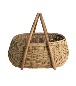 New Fashion Elegant Rattan Handicraft <b>Storage</b> <b>Basket</b> with Handle Modern Stylish Beige Eco-Friendly for Fruit <b>Vegetable</b> Flower - Product Image 6