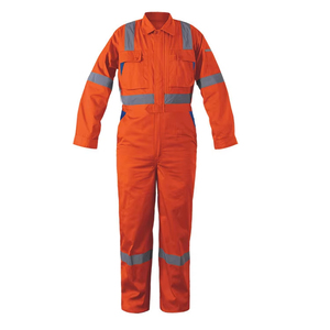 High Quality Wholesale OEM Custom Unisex Reflective Breathable Polyester Work Coveralls Safety <b>Overalls</b> High Visibility Stripes - Product Image 6