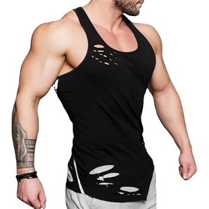 Camiseta sin Mangas de Diseño Personalizado para Hombre, 100% Algodón, Estilo Formal, Color Negro, Transpirable, de Secado Rápido, de la Mejor Calidad, Ajustada - Product Image 1