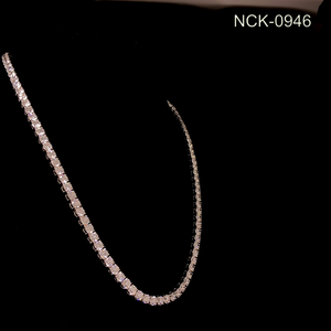 Collier en diamant en argent sterling 925, moissanite, coupe ronde, bijoux élégants, brillance intemporelle, accessoire de mode étincelant - Product Image 4