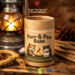 Envase de Tubo de Bálsamo para Patas de Mascotas Ecológico, Tubo de Papel Impreso Personalizado - Product Image 1