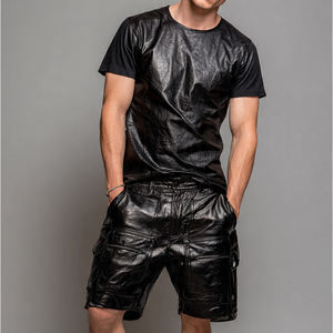 Pantalones Cortos de Motociclista para Hombre, de Cuero Genuino y Cuero Sintético, Estilo Urbano, Transpirables, Resistentes al Viento, Talla Grande, Estilo Vintage - Product Image 5