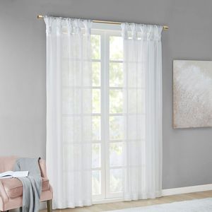 Coppia di Twist Tab Voile tende da finestra eleganti mantovane per l'arredamento della casa - Product Image 5