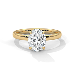 Anillo de Diamantes Cultivados en Laboratorio de Oro de 14K, Anillo de Compromiso de Oro Sólido de 18K para Mujer, Estilo Clásico, Certificado IGI, Anillo de Compromiso, Aniversario - Product Image 2