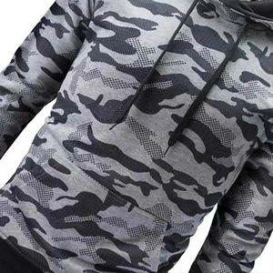 Conjuntos deportivos de camuflaje para hombre de alta calidad, nuevo estilo moderno, con impresión de logotipo personalizado y bordado, 100% algodón, felpa francesa. - Product Image 6