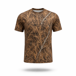 Camiseta de camuflaje táctica de verano unisex personalizada al por mayor OEM para entrenamiento al aire libre, camisetas de manga corta de camuflaje para hombre. - Product Image 4
