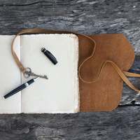 Cuaderno de Cuero de Tapa Dura Estilo Vintage de Alta Calidad, Papel de Algodón Blanco, Diario para Escribir, Dibujar, Pintar, Regalo Perfecto