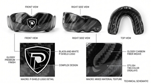 Protège-dents en caoutchouc souple Dumela International, design marbré noir et blanc, protection pour l'entraînement de boxe, unisexe - Product Image 6