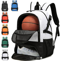 Sac à dos de sport en tissu Oxford souple et imperméable avec compartiment à chaussures indépendant pour l'école et les voyages en extérieur (unisexe)