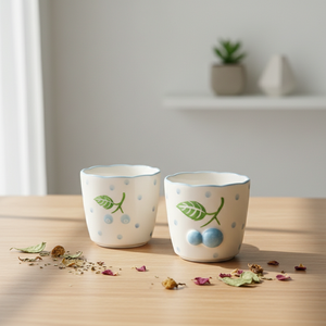 Taza de Té de Porcelana Fina de Primera Calidad 3460983CUPC-0.2, Nueva, con Estampado de Limón Amarillo y Espiral - Product Image 1