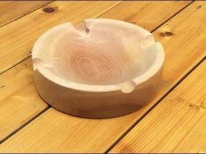 Cenicero Clásico de Madera Marrón Oscuro sin Humo con Tapa y Borde Natural, Recolector de Cenizas para Decoración de Patio Exterior - Product Image 2