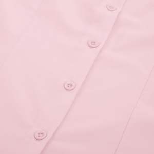 Camisa informal con botones para mujer, ropa de oficina de verano de manga corta con detalles ahumados para el trabajo diario - Product Image 4