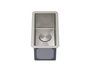 Fregadero de cocina Rectangular de un solo cuenco, elegante y moderno, diseño elegante, acero inoxidable 304, para rasguños - Product Image 5