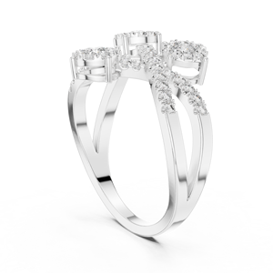 Amoura เครื่องประดับเพชร CZ ประดับลายดอกไม้10K สีโรสโกลด์ประดับเพชร CZ - Product Image 3