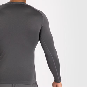 T-shirt de compression pour homme avec logo frontal, 100 % coton, respirant, séchage rapide, vêtement de sport décontracté, fitness, sportswear, activewear - Product Image 4