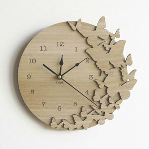 Custom <b>3D</b> Wooden Forest Fox <b>Wall</b> <b>Clock</b> Silent Quartz Laser Cut Layered Wood Craft Modern Round Hanging <b>Clock</b> Home Living Room - Product Image 3