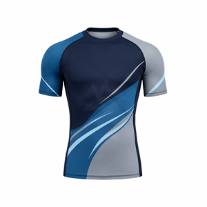 T-shirt de sport à manches courtes pour homme, compression, anti-irritation, course à pied, entraînement, gym, séchage rapide, évacuation de l'humidité, fitness, sport - Product Image 1