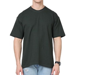 เสื้อยืดคอกลมทรงหลวมสไตล์ฮิปฮอปสำหรับออกกำลังกาย ผ้าหนา ทรงใหญ่ ไหล่ตก ทรงบ็อกซี่ สำหรับผู้ชาย - Product Image 3