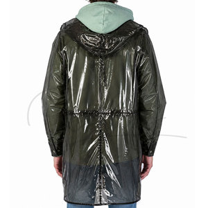Veste de pluie imperméable pour homme, légère, pliable, avec capuche, coupe-vent - Product Image 5
