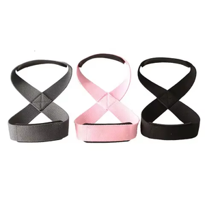 Nouvelles sangles de musculation en nylon personnalisées en forme de 8, antidérapantes, réglables, légères, haute élasticité, fermeture à clip. - Product Image 1