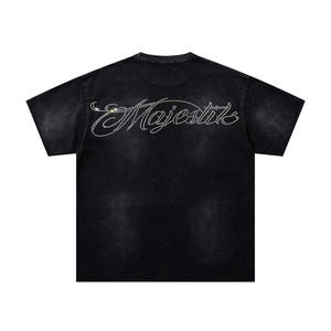 Camiseta de Manga Larga con Pedrería MAJESTIK Vintage para Hombre, Marca Glory, Cuello Alto, Estilo Veraniego, ODM - Product Image 2