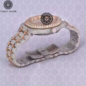 Charm_Jewells Stainless Steel <b>Diamond</b> <b>Watch</b> Round Analog Dial Sapphire Crystal Luxury Fashion Unisex Butterfly Clasp - Product Image 4