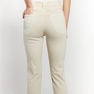 Jean décontracté pour femme, léger, durable, 100 % coton, de haute qualité, taille mi-haute, avec fermeture éclair, délavage foncé, respirant, best-seller - Product Image 4