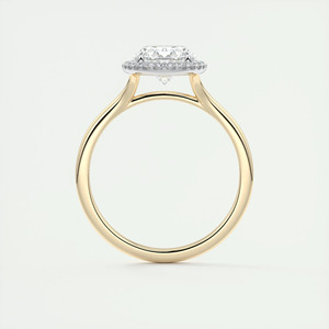 แหวนหมั้นเพชรรูปวงรีสีเหลืองทองประดับเพชรแล็บโกรว์ - Product Image 5