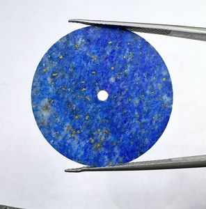 Cadran de montre en pierre précieuse naturelle Lapis Lazuli, disque de 31,5 mm, pierre bleue, fait main sur mesure, épaisseur 1 mm, trou central de 2 mm, classique et élégant - Product Image 3