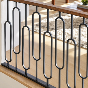 Barandilla de Escalera Moderna de Hierro Forjado con Adornos, Paneles Decorativos de Metal con Espirales, Balaustres para Escaleras Interiores y Balcones - Product Image 3