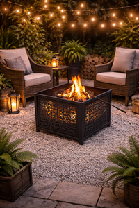 Brasero Moderno de Hierro con Pintura Resistente al Calor, Diseño Independiente, Calentador Exterior para Leña/Carbón - Product Image 2