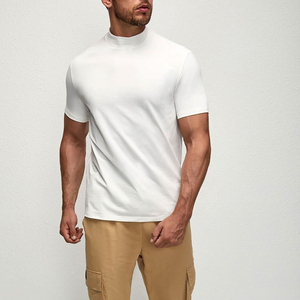 Men's <b>White</b> Short Sleeve O-Neck Solid Color Garment Dyed Modal Knitted <b>T</b>-<b>Shirt</b> Regular Fit Casual Regular Length Breathable Gym - Product Image 6