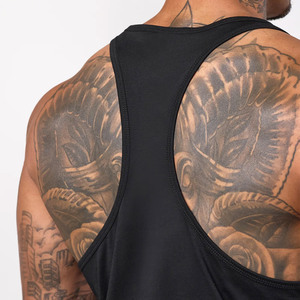 Best quality Mens Custom <b>Stringer</b> Jersey <b>Vest</b> Black Color Comfortable Fit Casual Gym Wear Workout Tank Top Made in Pakistan - Product Image 5