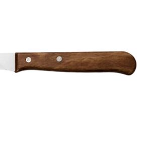 Cuchillos de trinchar con mango de madera marrón, hoja de corte delgada plateada, remaches metálicos y agarre redondeado para cortar jamón y preparar alimentos - Product Image 2