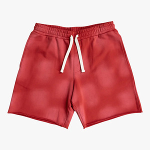 Shorts en toile personnalisés pour hommes, respirants, taille mi-haute élastique, logo vieilli, délavés à l'acide, entrejambe de 5 pouces, style décontracté urbain, très tendance - Product Image 2