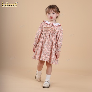 Vestido Floral de Otoño para Niñas, Modelo Ditsy, Sin Mangas, Corte en A, 100% Algodón, Bordado a Mano, ODM DR4494 - Product Image 6