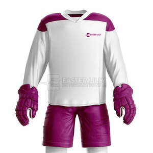 Ensemble de maillots et uniformes de hockey sur glace personnalisés en gros avec tissu respirant et à séchage rapide pour l'entraînement et les vêtements de sport - Product Image 5